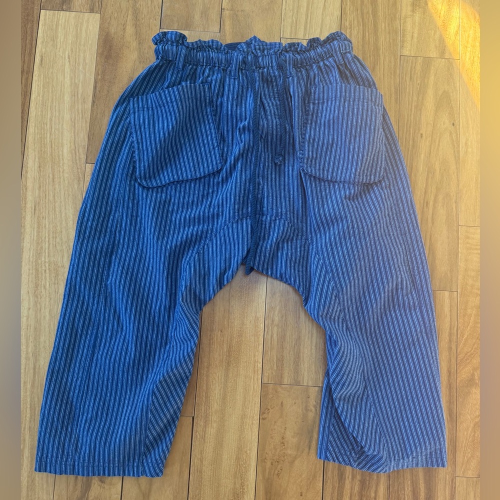 Free People Runyon oversized harem paperboy pant drop size extra small xs blue